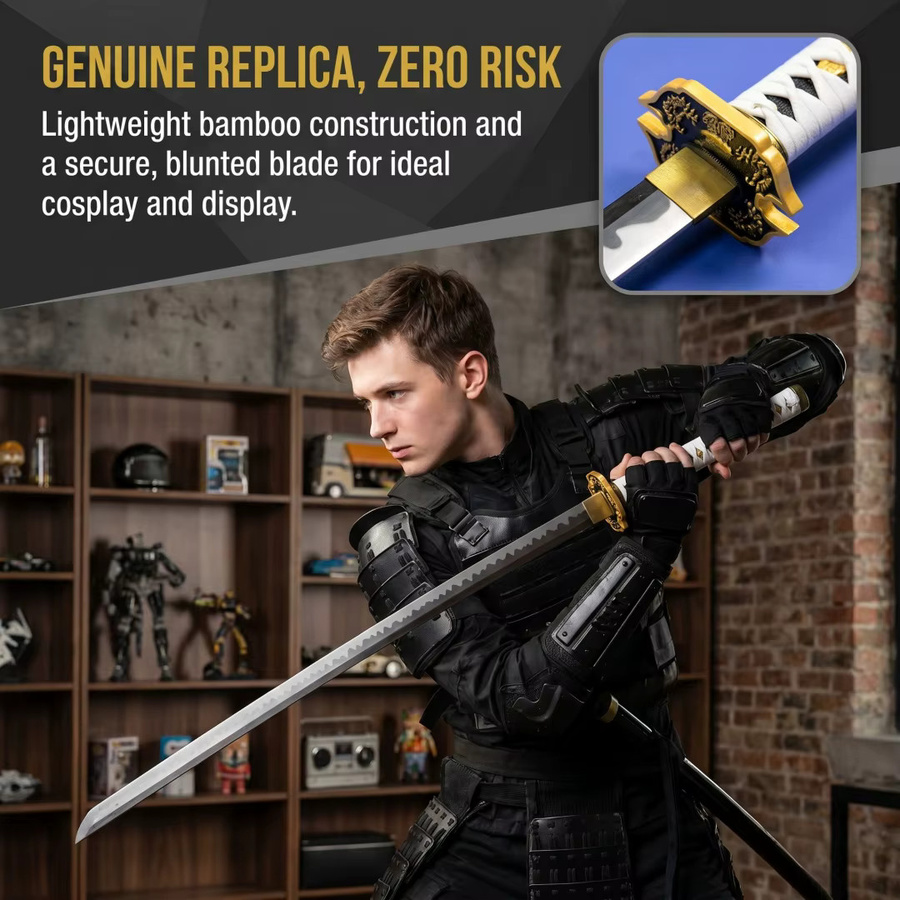 Bandai Katana Schwert Vergil Yamato Devil May Cry, Holz, Bambus, Spielzeug - Bild 2