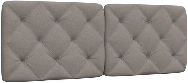vidaXL Kopfteil-Kissen in Taupe mit Rauten-Heftung und Stoffbezug, Breite: 120 cm - Bild 1