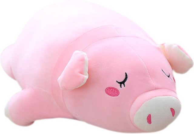 Binchi Fitness Schweinchen Liegende Puppe, Kuscheltier, Rosa Weiß, ab 14 Jahren - Bild 1