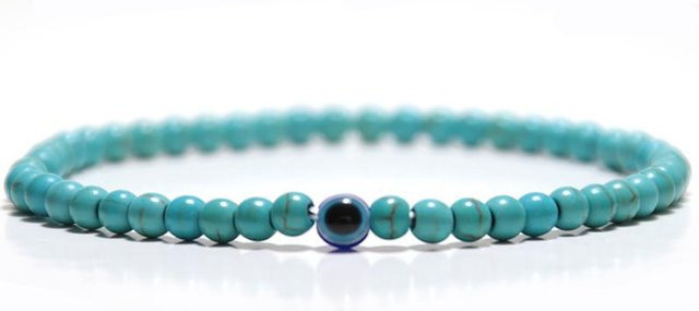 Plain Abode Armband, Tigeraugen-Naturstein, 19,5 cm, Unisex, blau - Bild 1