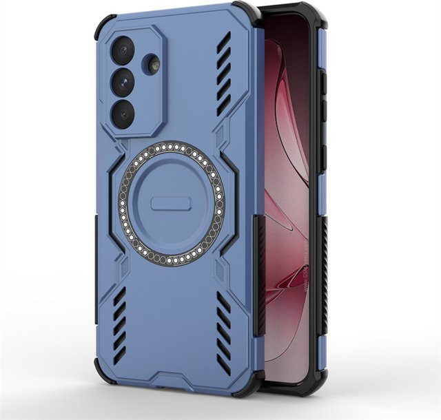 Robuste magnetische Schutzhülle aus PC und TPU für Samsung Galaxy S26 Ultra S25 Edge Plus A57 A56 und weitere Modelle in Blau mit Airbag Anti-Drop-Schutz - Bild 1