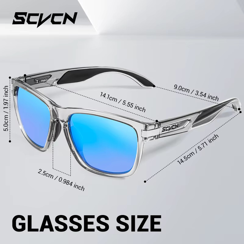 SCVCN Sonnenbrille, polarisiert, Vollrand, Unisex - Bild 3