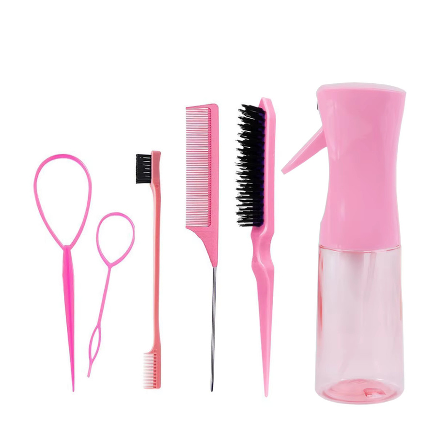6-teiliges Haarstyling-Kamm-Set mit Sprühflasche und Bürsten, Damen - Bild 2