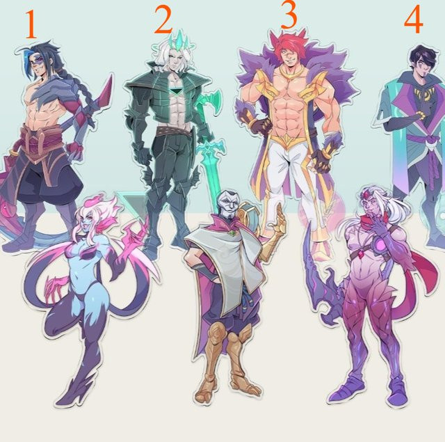 Bandai League of Legends Viego Sett Yone Kayn Acryl Anime Cartoon Sammlerstücke - Bild 1
