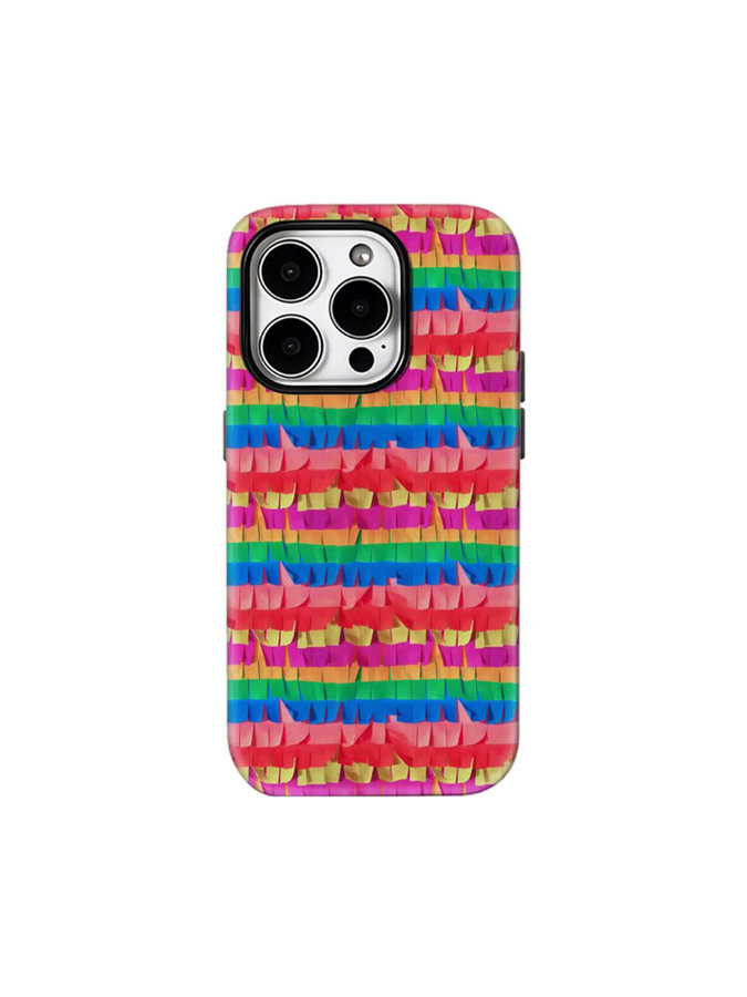 iPhone Hülle mit buntem Origami-Muster von Potdemiel, doppelschichtige Rückabdeckung für iPhone 17 16 15 14 13 12 Pro Max Plus, Multicolor - Bild 4