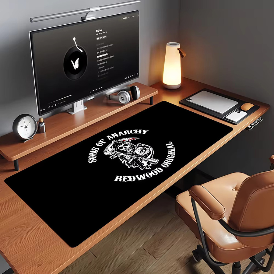 S-Sons Of A-Anarchy XXL Mousepad Schwarz rutschfeste Schreibtischunterlage für PC und Laptop - Bild 5