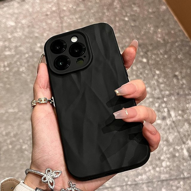 Silikon-Telefonhülle mit Candy Bumper Fold Pattern für Apple iPhone in Schwarz - Bild 1