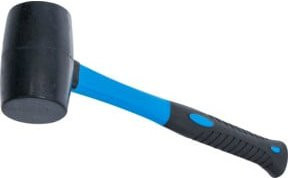 BGS Gummihammer mit Fiberglasstiel, Schwarz, 250 g - Bild 1