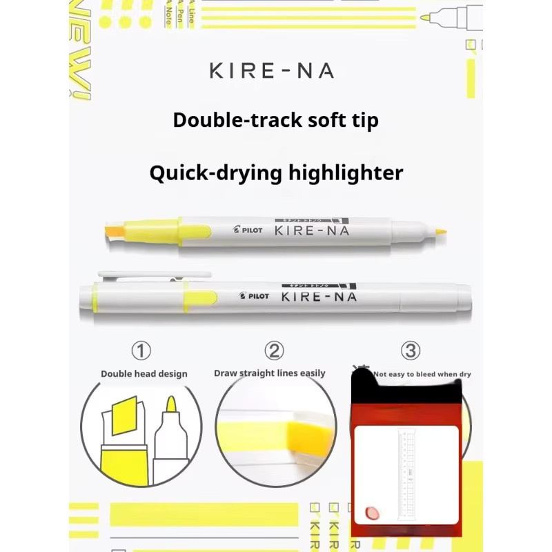 Pilot KIRE-NA Textmarker mit Dual-Track Soft-Tip in Pink - Bild 2