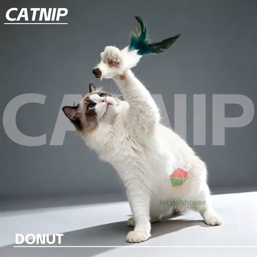 Fengrong Kaninchenfellball Katzenspielzeug, Katzenminze, Katzen-Teasing-Stick - Bild 3