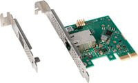 Intel Ethernet Netzwerkadapter I226-T1 mit 2,5 Gbit/s LAN-Anschluss, PCI Express 3,1 x1, Low-Profile, Schwarz/Grün - Bild 1
