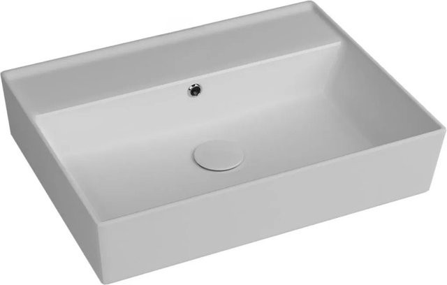 Kreabad Aufsatzwaschbecken Arkitekt aus Keramik in Weiß, B/T: 60 x 45 cm, ohne Hahnloch - Bild 1