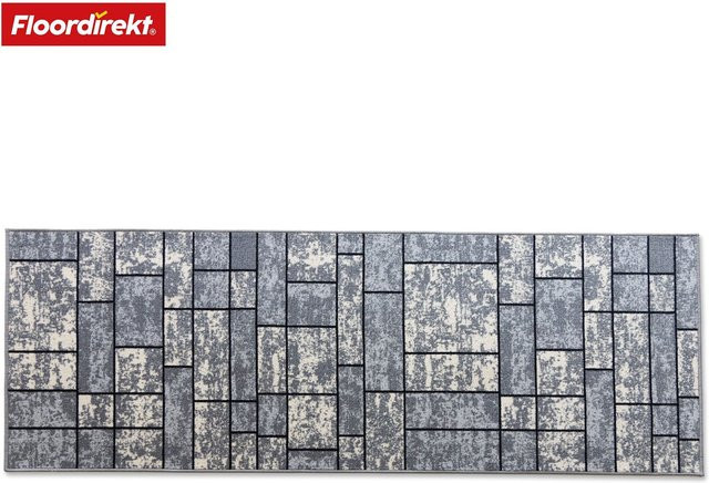 Floordirekt Teppich-Läufer Mannheim nach Maß aus Polyamid in Grau - Bild 1