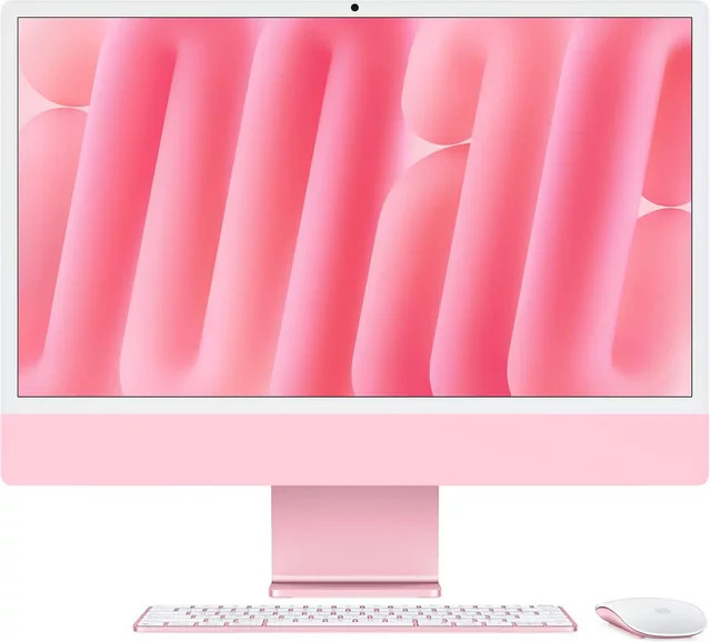 Apple iMac 24 Zoll All-in-One Computer M4 10-Core CPU 10-Core GPU Pink NanoGlas 16GB 2TB SSD mit Maus - Bild 1