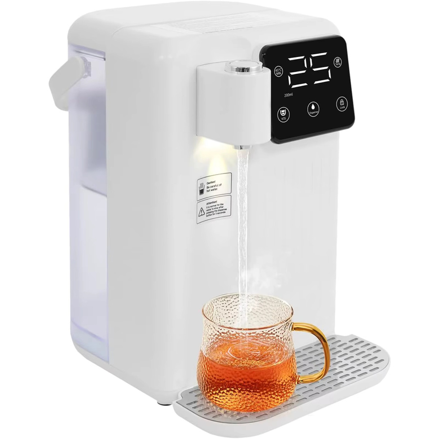 BYMAOCAR Sofort-Heißwasserspender mit Wasserfilter, 2200W Schnellheizung, 3L Fassungsvermögen, Touch-Display und einstellbarer Temperatur, Weiß - Bild 3