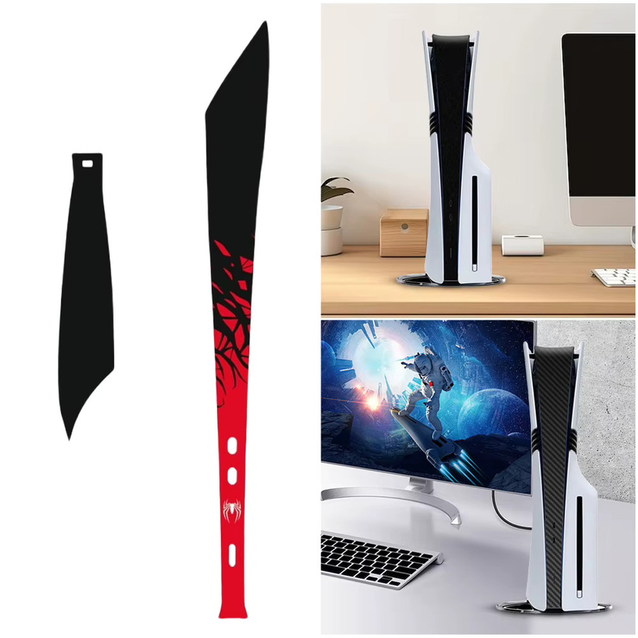 Kratzfester Skin für PS5 Pro in Schwarz und Multicolour aus PVC-Vinyl als Staubschutz und Schutzaufkleber - Bild 2