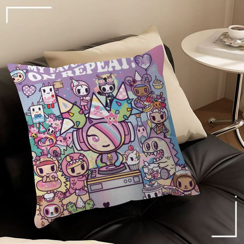 KAYOU Tokidoki Cartoon Kissenbezug, Mehrfarbig, B/H: 45 x 45 cm - Bild 5