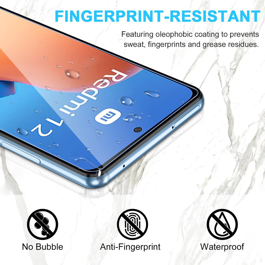 Xiaomi Redmi 12 Displayschutzfolie aus gehärtetem Glas, HD-Kristall, transparent, 9H kratzfest - Bild 2