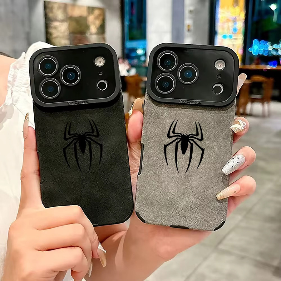 Spider-Line Luxus Handyhülle aus Mikrofaser-Leder für iPhone 17 16 15 14 13 12 11 Pro Max Plus - Bild 2