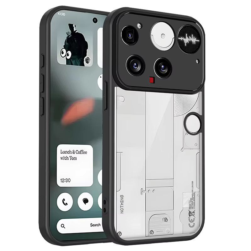 Stoßfeste Handyhülle für Nothing Phone 3, Transparent Matt mit Luftpolster und Silikon-Bumper - Bild 2