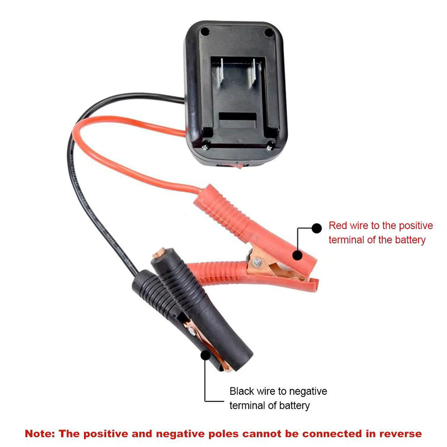 Makita Auto Notfall Starter Lithium-Batterie Konverter und Zünder Adapter in Schwarz - Bild 5