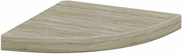 vidaXL Eck-Schweberegal in Eichen-Optik, Farbe Braun, B/T/H: 35 x 35 x 3,8 cm - Bild 1