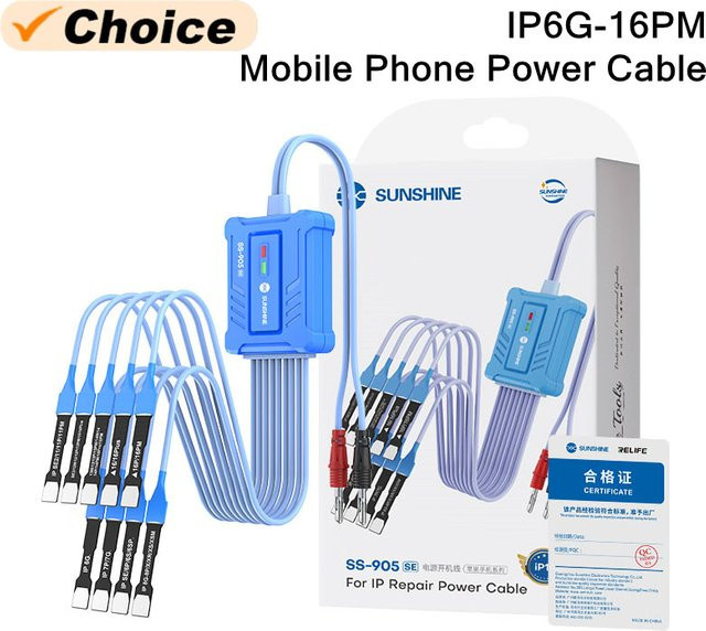 SUNSHINE SS-905 SE IP6G-16PM Telefon-Stromkabel mit Smart Burn Protection und Anti-Bend FPC Technologie - Bild 1