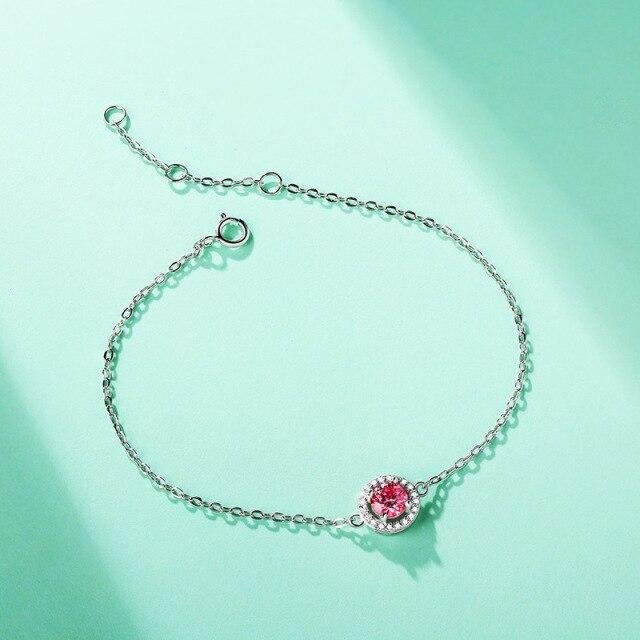 YIRAN Jewelry Armband, 925 Silber, Pink Moissanit, Diamant, Damen - Bild 1