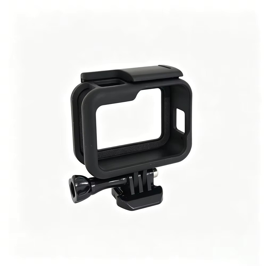 Schutzrahmen-Gehäuse für GoPro Hero 8 Black in Schwarz mit Schnellverschluss-Halterung und kratzfester Kameraabdeckung - Bild 2
