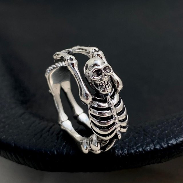 xiyanike Ring, Silber, Skelett, Unisex - Bild 1