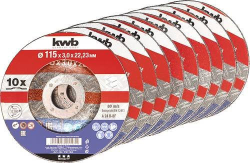 Kwb Trennscheibe gerade für Metall, 10 Stück, Durchmesser: 115 mm - Bild 1