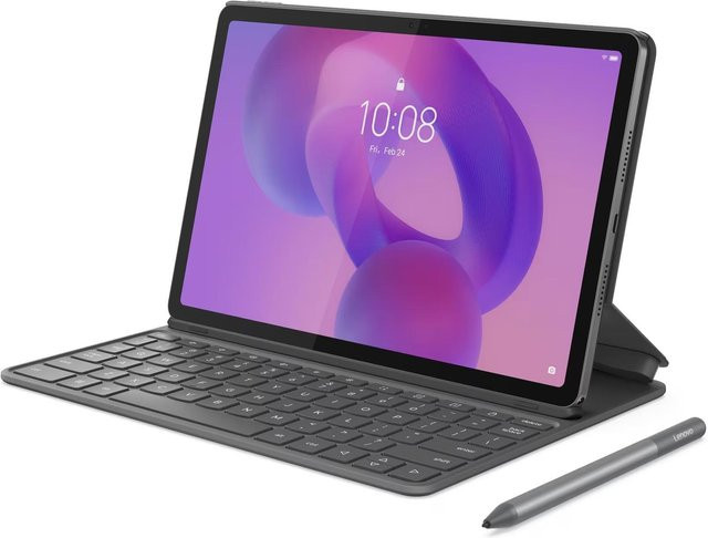 Lenovo Idea Tab mit Stift und Folio Tastatur, 11 Zoll, 6 GB RAM, 128 GB Speicher, Luna Grey, Android Tablet mit Wi-Fi und GPS - Bild 1