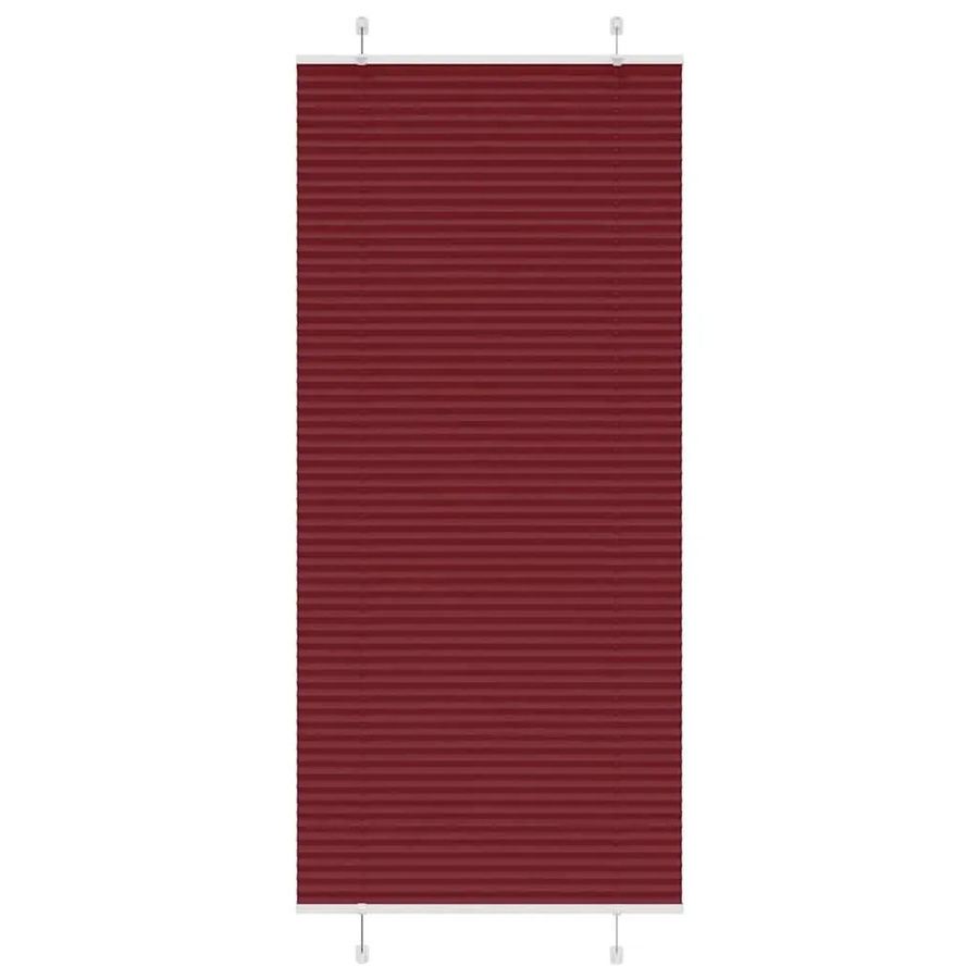 vidaXL Plissee Bordeauxrot, semi-transparent, Polyester, B: 90 cm, H: 200 cm - Bild 2