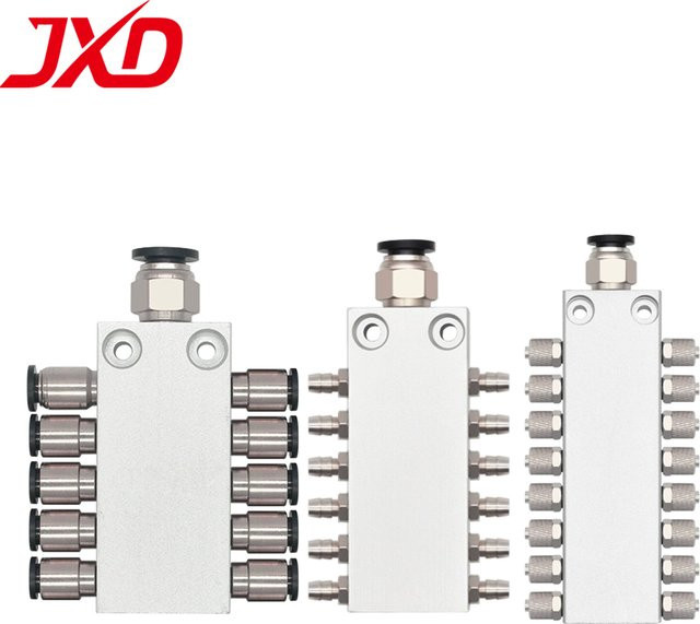 Jxd Vakuum-Luftverteiler Mehrwege-Verbindung für 4mm und 6mm Schläuche in Silber - Bild 1