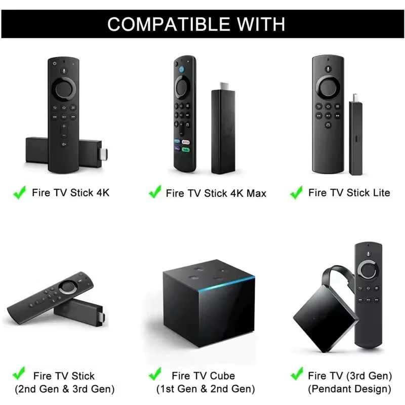 KEBIDU Smart Voice Fernbedienung in Schwarz für Fire TV Stick 4K MAX Lite Cube, kompatibel mit Alexa und Bluetooth - Bild 4