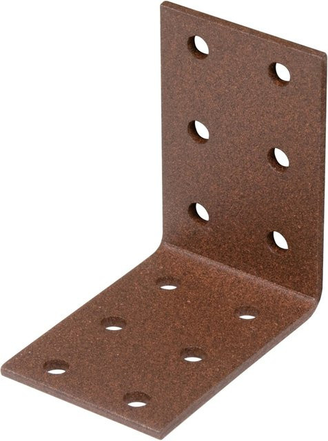 GAH Alberts Duravis Lochplattenwinkel aus Stahl, Rostbraun, Duplexbeschichtet, B/T/H: 60 x 60 x 40 mm - Bild 1