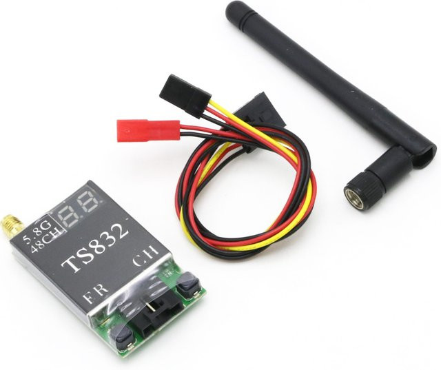 QX-MFLU Wireless AV Sender und Empfänger TS832 48CH 5,8G 600mW für FPV Multicopter und RC Flugzeuge in Schwarz - Bild 1