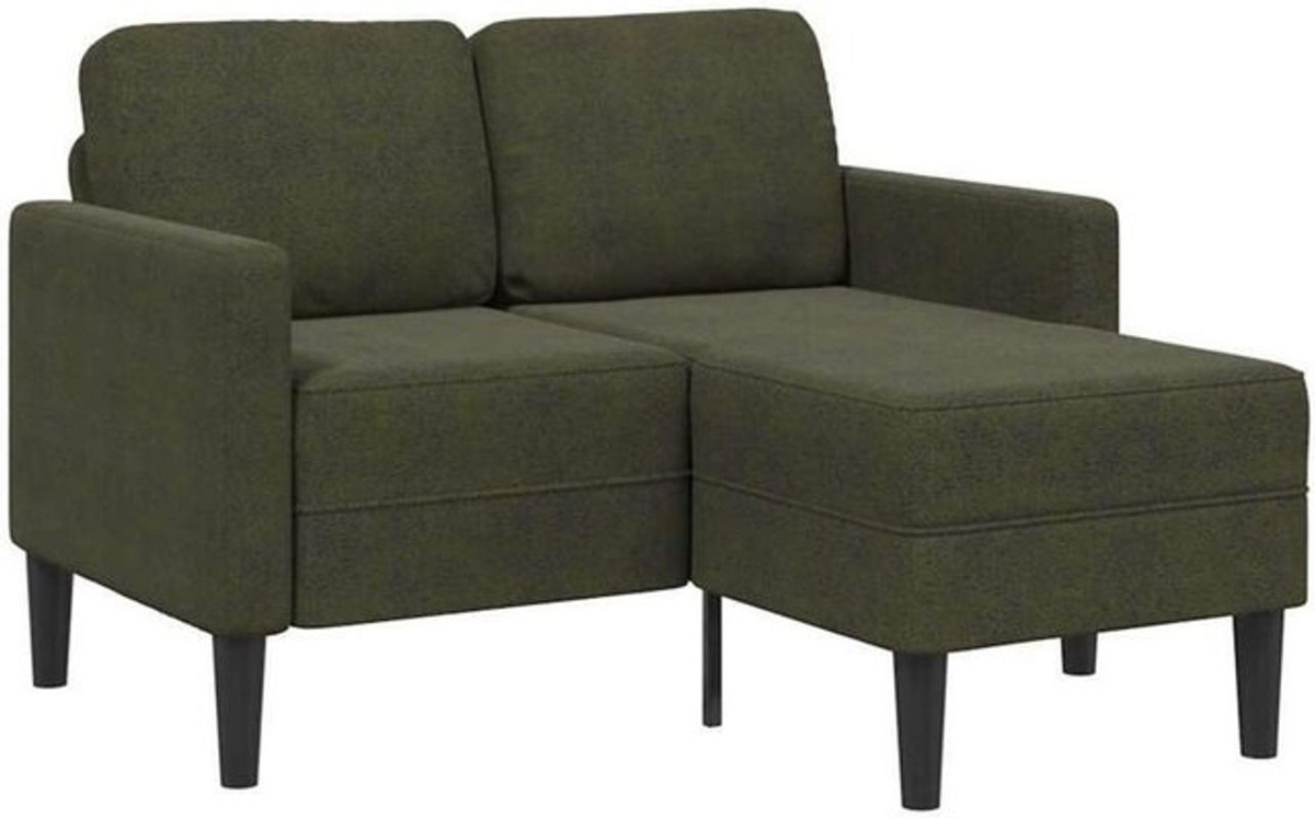 Vidaxl 2er-Sofa mit Chaiselongue in L-Form aus Kunstleder in Grün, Modernes Design, Breite: 125 cm - Bild 1