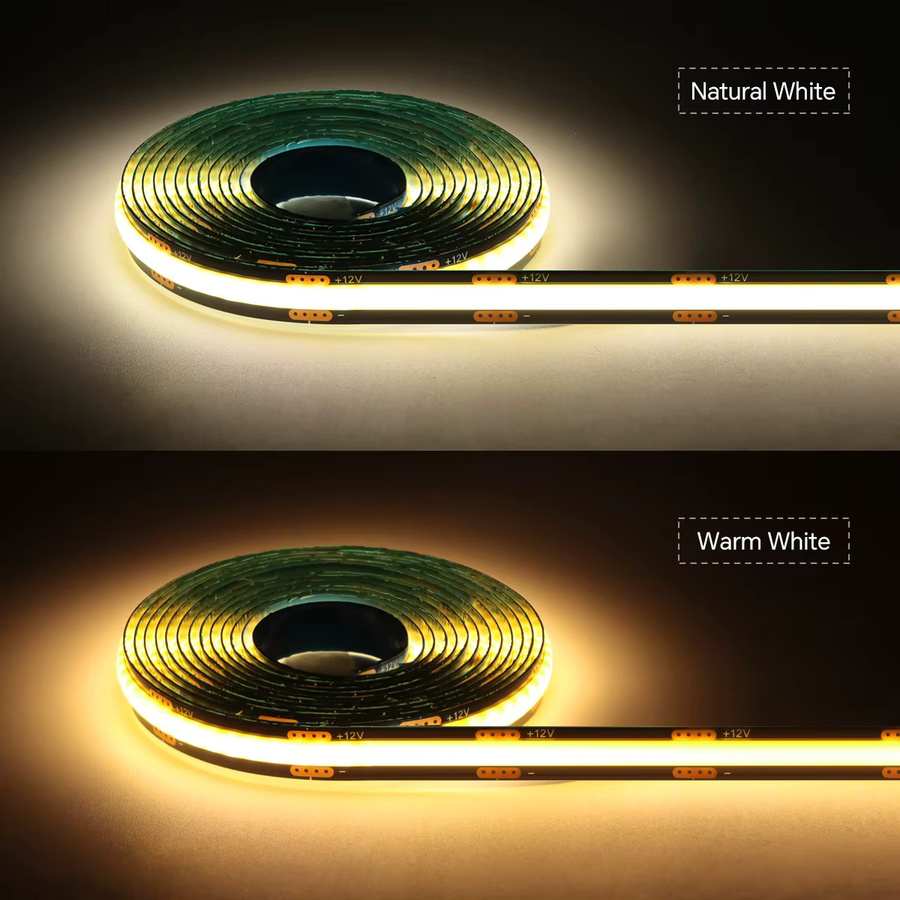 Rybakov COB LED Streifen Schwarz Dimmbar mit Touch-Funktion Warmweiß für Schrank, TV-Hintergrundbeleuchtung und Wanddekoration - Bild 6