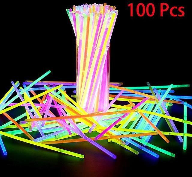100er Set YWEI Leuchtstäbe RGB Mehrfarbig für Feste und Hochzeiten - Bild 1
