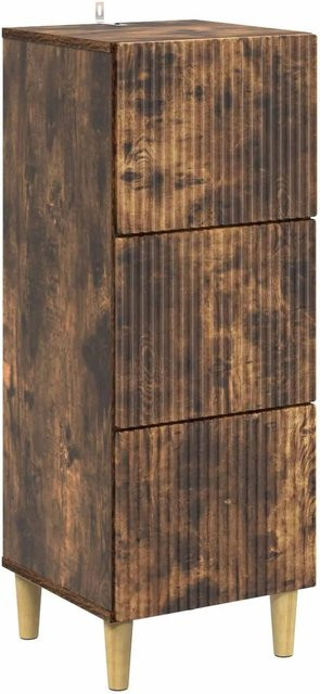 vidaXL Schubladenschrank Geräucherte Eiche Modern Braun B: 33 cm, T: 34,5 cm, H: 90 cm - Bild 1