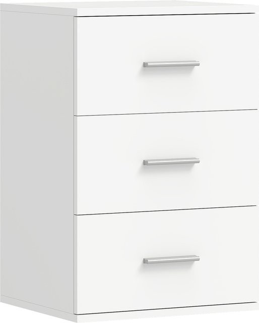 HOMCOM Nachttisch mit 3 Schubladen als Beistell-Kommode für dein Schlafzimmer aus MDF in Weiß - Bild 1
