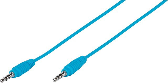 Vivanco Audio Kabel mit 3,5 mm Klinkenanschluss in Blau, Länge: 1 m - Bild 1