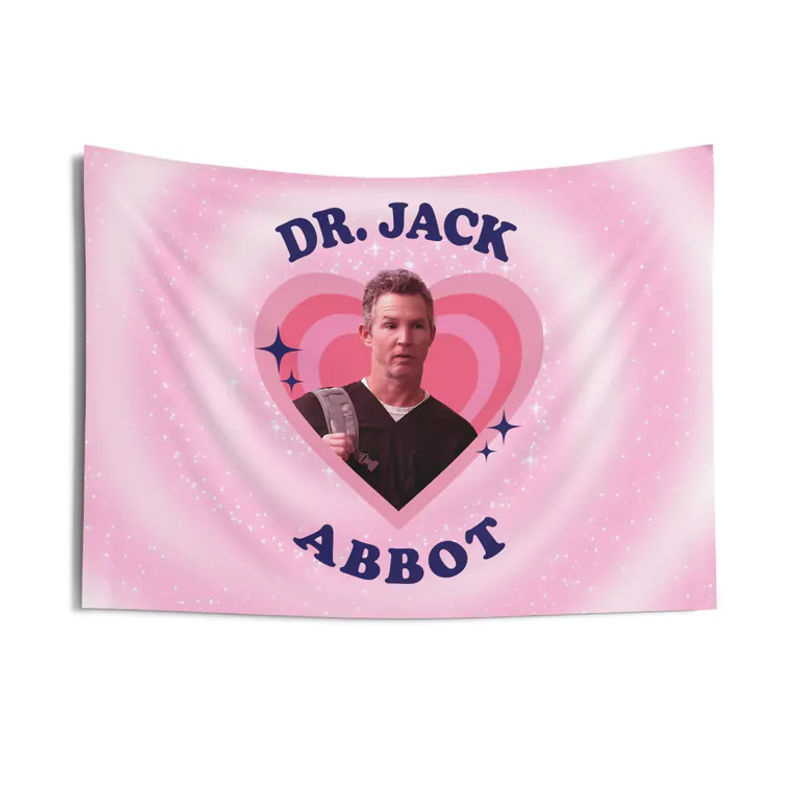 Dr. Jack Abbot Twinkle Flag Wandteppich in Rosa, Rechteckiger Textil-Wandteppich für dein Zuhause, B/H: 60 x 60 cm - Bild 2