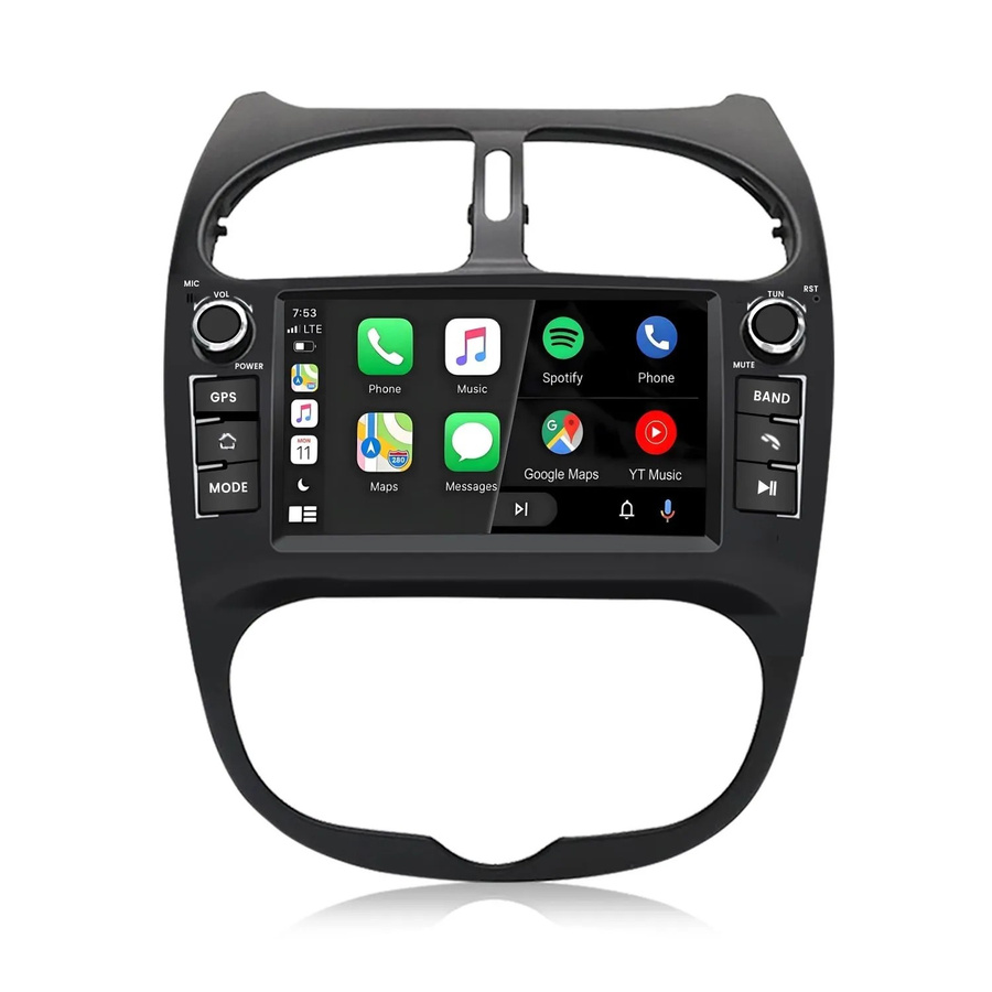 Junsun Autoradio für Peugeot 206 (2001-2016) in Schwarz mit Bluetooth, Wi-Fi und GPS - Bild 2