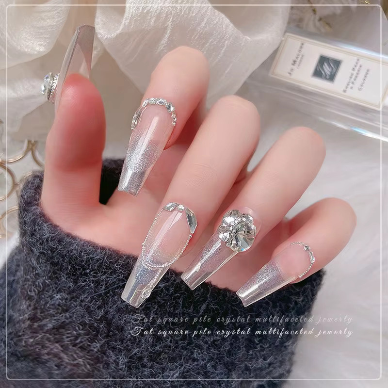 YYM Nagelkunst Zubehör, 5 Stück, Quadratische Kristalldiamanten, Glänzend - Bild 3