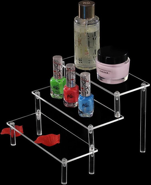 Transparentes Acryl Kosmetik Regal als Multi-Schicht Organizer für Lidschatten und Parfüm - Bild 1