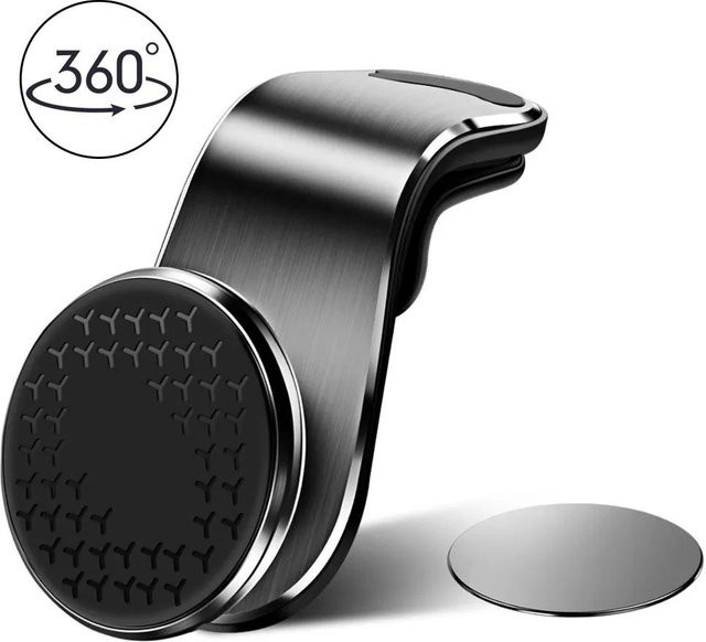 Magnetischer Aloisia Autotelefonhalter für das Lüftungsschlitz, 360 Grad drehbar, Schwarz - Bild 1