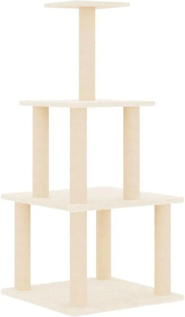 vidaXL Kratzbaum für Katzen mit Sisal-Kratzsäulen in Beige, Höhe: 111 cm - Bild 1