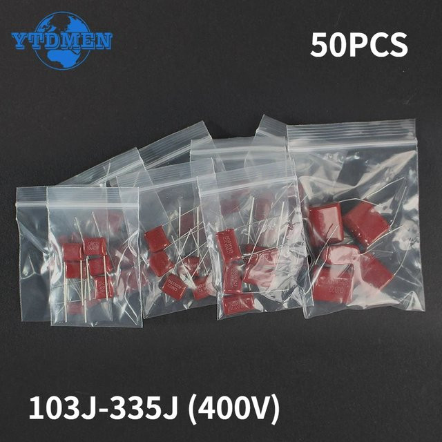 YTDMEN CBB Kondensator Set 400V Polypropylen Film Kondensatoren 50er Los in Rot - Bild 1